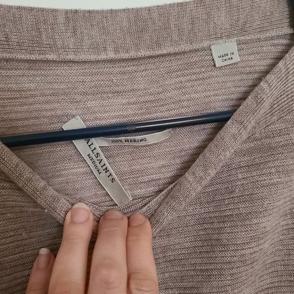 ALL SAINTS Esia Merino Wool Sweater Dress Sz M - Picture 6 of 6